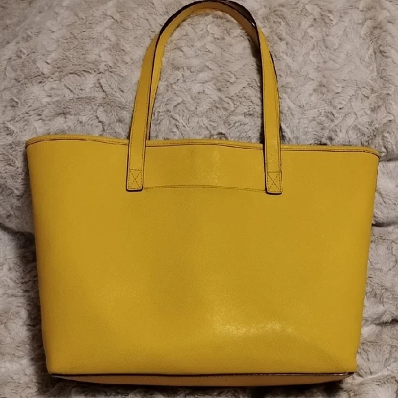 EUC💕Michael Kors Yellow Structured Tote with Logo - Picture 2 of 8